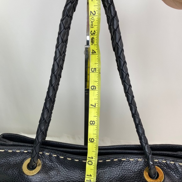 Desmo Black Leather Hobo Shoulder Bag - Picture 5 of 8